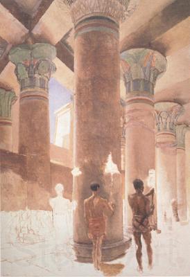 Alma-Tadema, Sir Lawrence Cleopatra at the Temple of Isis at Philae (mk23)